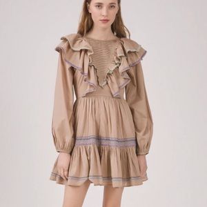 Something navy Jolie embroidered dress size XL NWT TAN